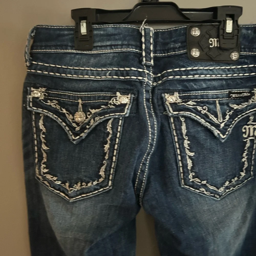 Miss Me Jeans - Cleo Stitched Bootcut - medium blue factory faded Y2K - Picture 8 of 15